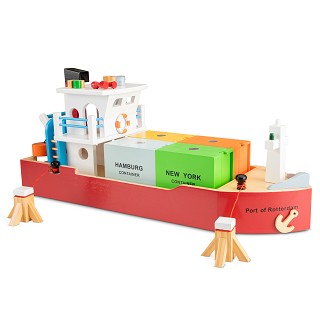 New Classic Toys - Container Ship with 4 containers